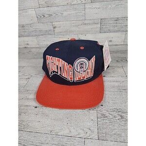 Vintage Illinois State Snapback Hat 1994 GCC Cap "Fighting Illini" Chief w/ Tags